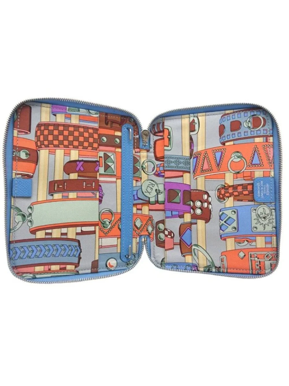 Hermes Silk in Agenda Vision Blue Jean Animapolis T-engraved with Refill